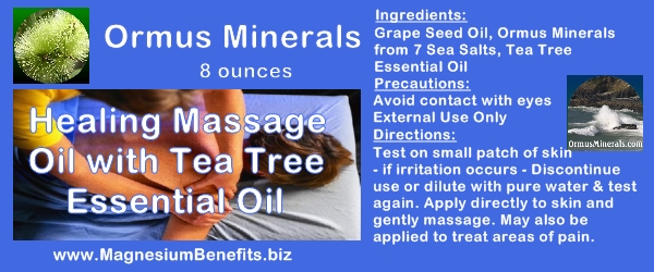 Ormus Minerals Healing Massage Oil with Tea Tree Oil Ormus Minerals Healing Massage Oil with Tea Tree Oil